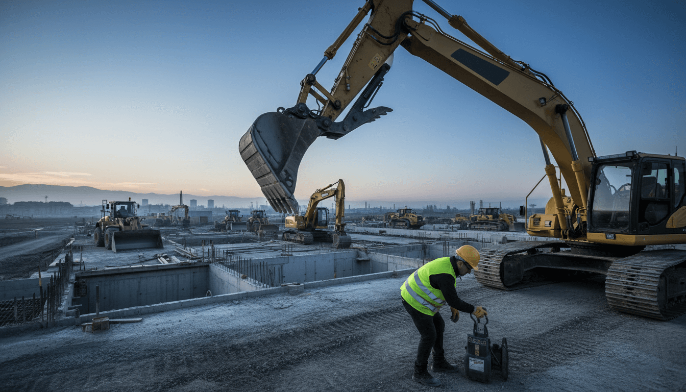Cantiere a Modena con macchinari e attrezzature professionali per edilizia