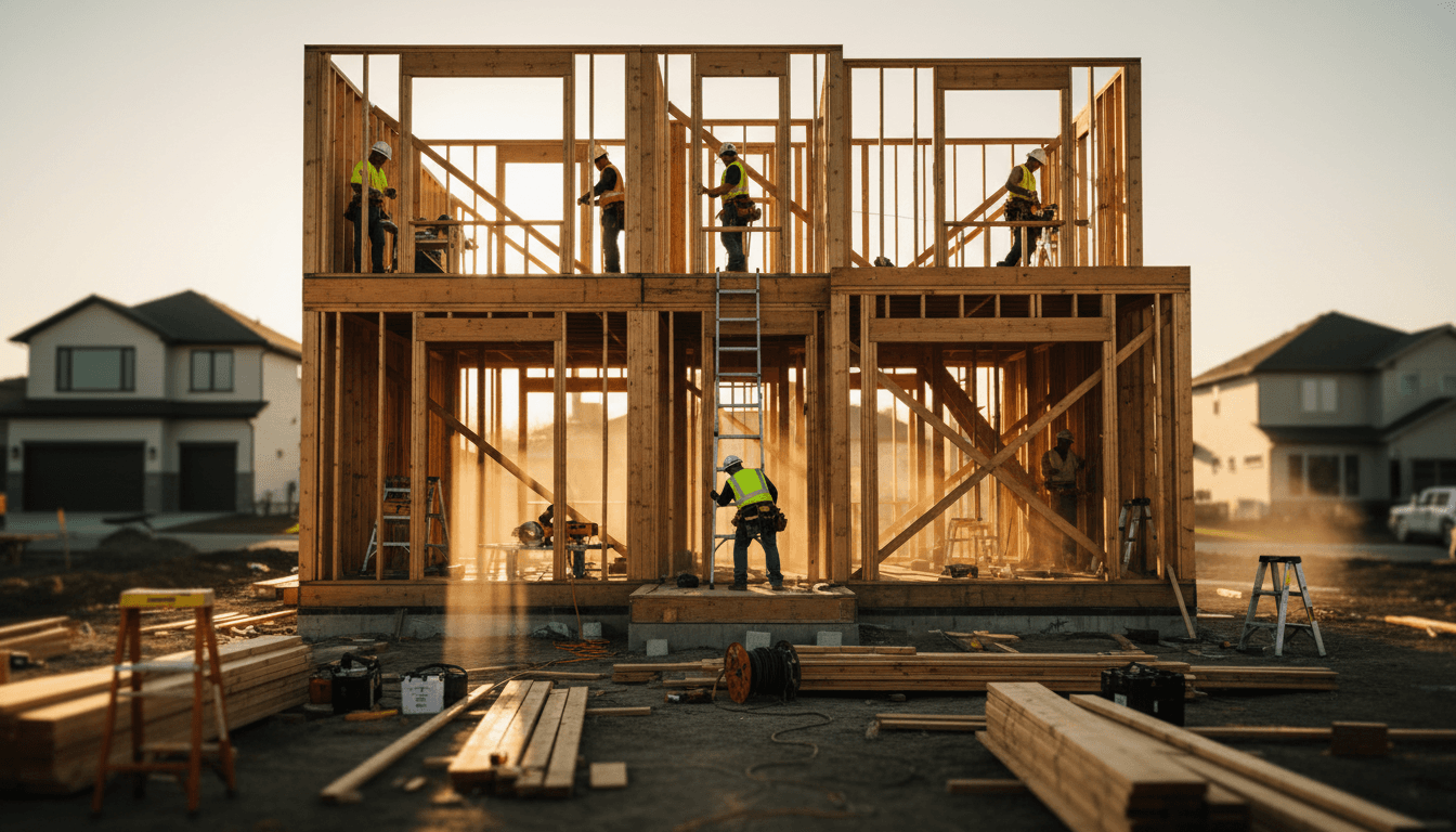 Attrezzature per cantieri disposte in un'area di lavoro